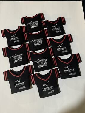 10 Foam Bottle Coozie LONGHORN LET THE BIG DAWGS EAT UGA JERSEY SHAPE Football
